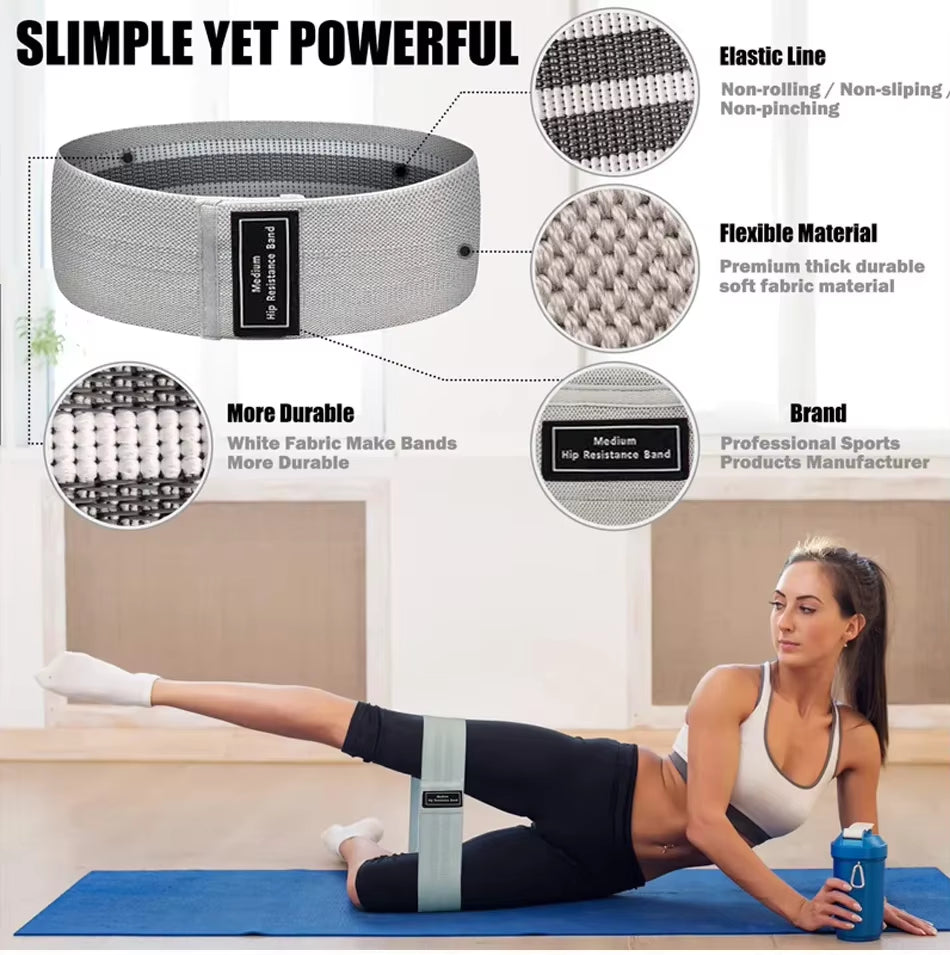 -Women'S Elastic Resistance Belt for Hip Fitness Yoga Squat Training Equipment Beautiful Butt Lifting Household Exercise
