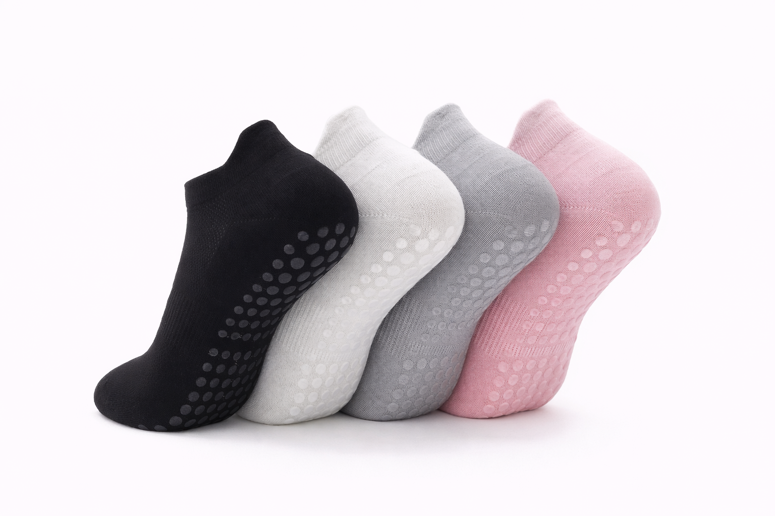 No-Slip Grip Socks™ – 4-Pair Studio Pack