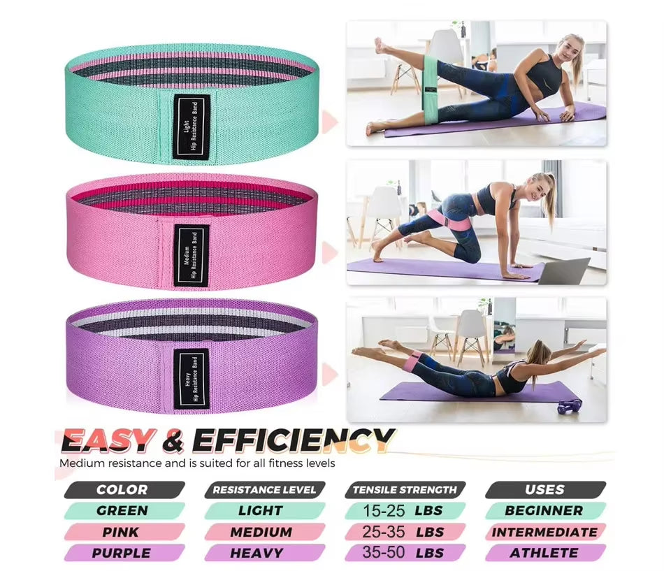 -Women'S Elastic Resistance Belt for Hip Fitness Yoga Squat Training Equipment Beautiful Butt Lifting Household Exercise